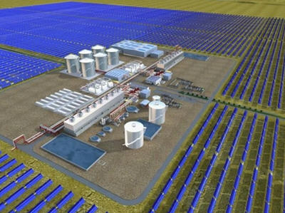 электростанция, работающая на солнечной энергии 